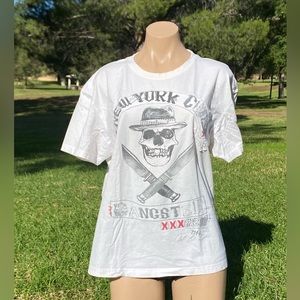 Marc Eckō ~Mens X-Large New York cream Graphic T-shirt